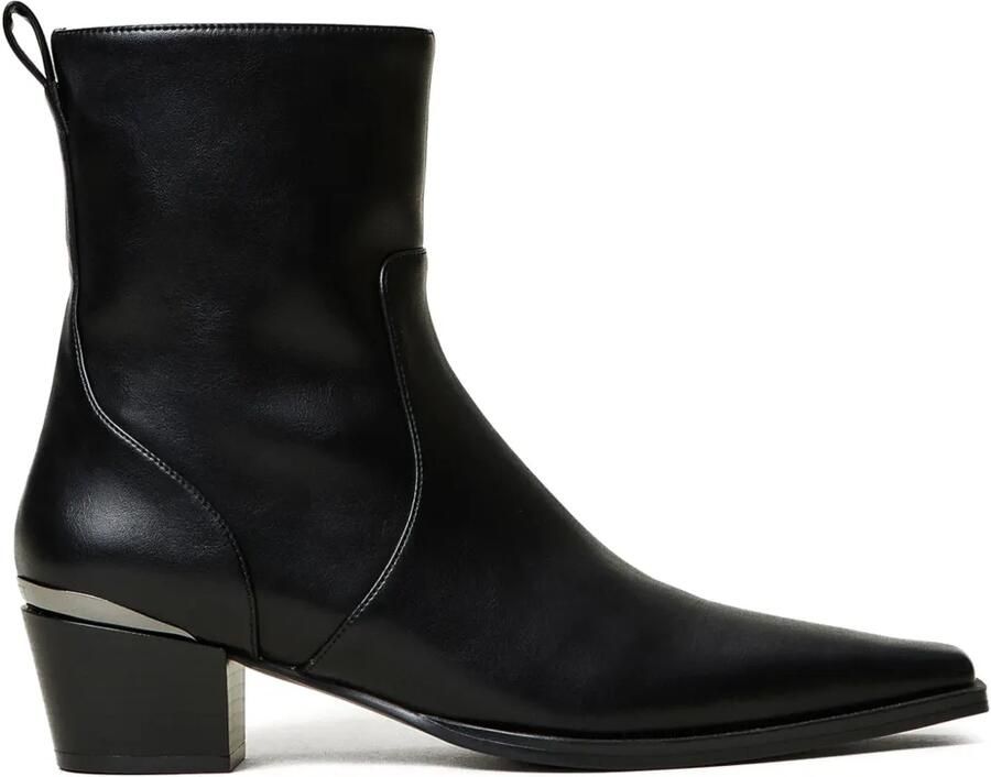 TWINSET 50 mm enkellaarzen met gelamineerd vlak Zwart