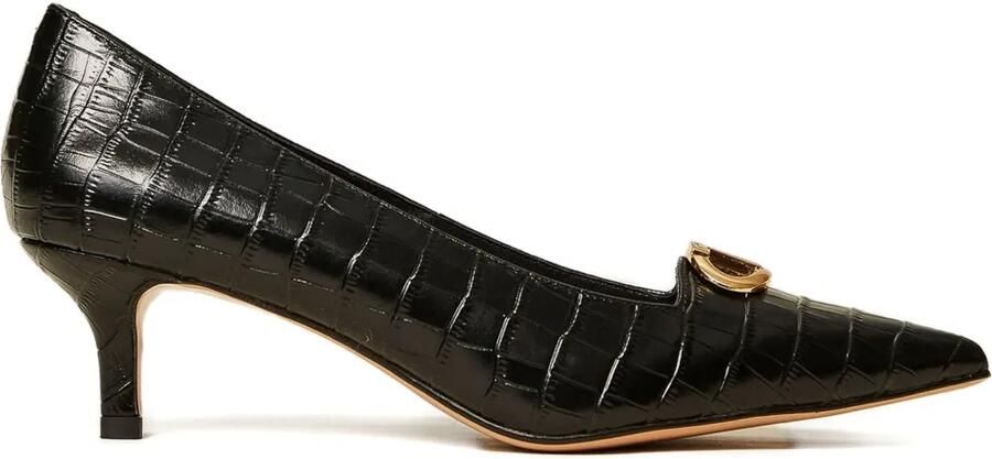 TWINSET 50 mm Oval-T pumps met krokodillen-reliëf Zwart