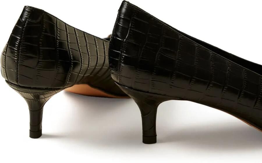 TWINSET 50 mm Oval-T pumps met krokodillen-reliëf Zwart - Foto 3