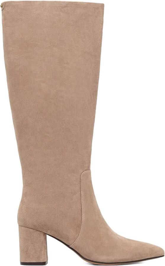 TWINSET 70 mm knielaarzen met puntige neus Beige