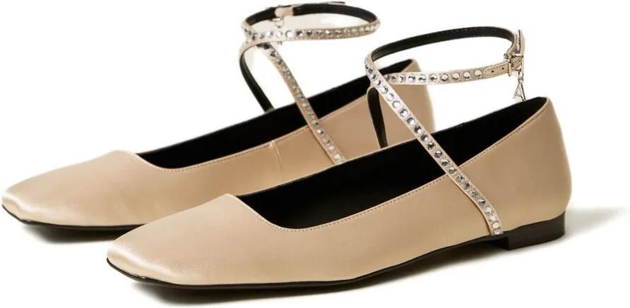 TWINSET Ballerina's verfraaid met stras Beige
