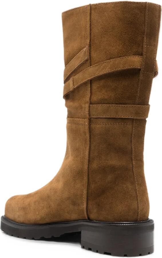 TWINSET buckle-strap suede boots Bruin - Foto 4