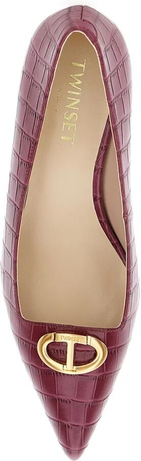 TWINSET Deva 50 pumps met krokodillenleer-effect Rood - Foto 4