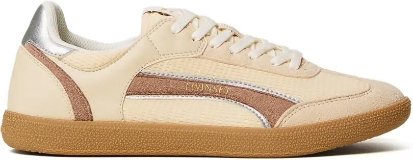 TWINSET Fessura sneakers met inzetstukken Beige