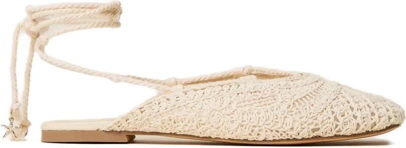TWINSET Gehaakte ballerina's met strik Beige
