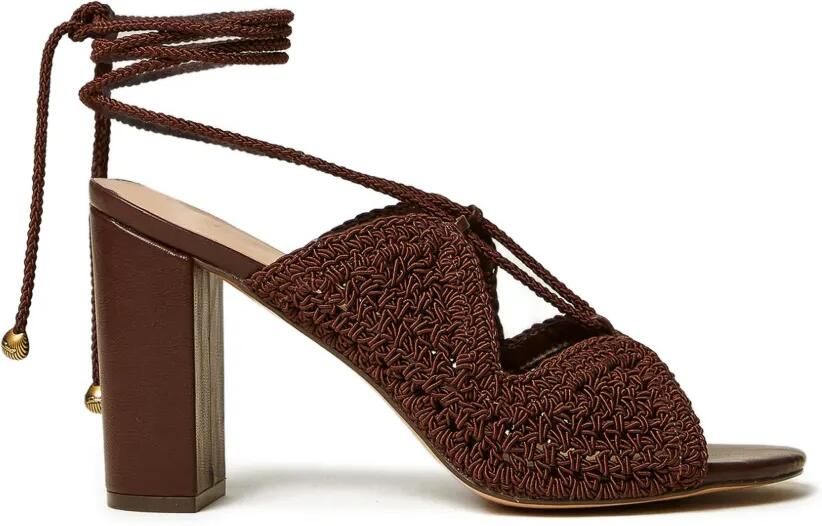 TWINSET Gehaakte sandalen Bruin