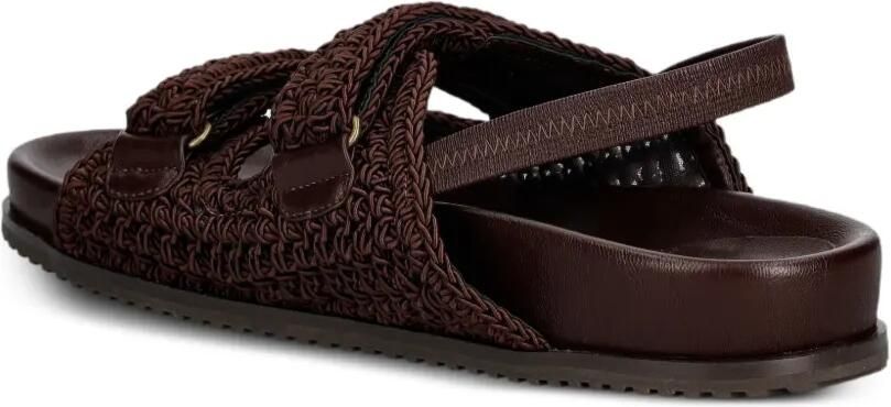 TWINSET Gehaakte sandalen verfraaid met schelp Bruin - Foto 3