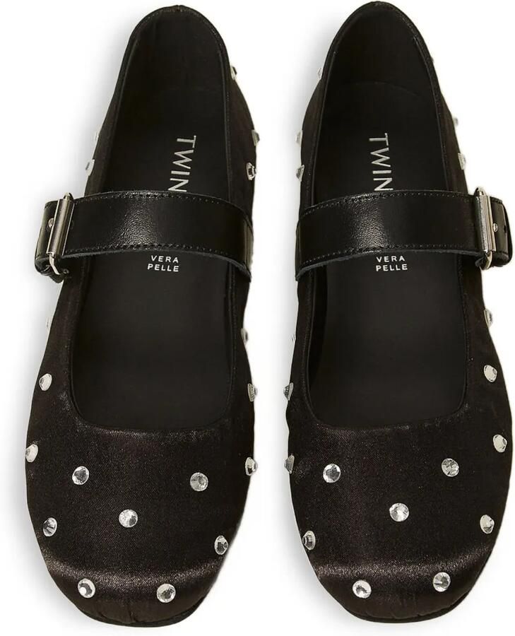 TWINSET Kids Ballerina's met stras Zwart - Foto 2