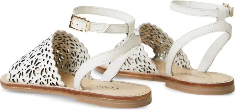 TWINSET Kids Gelaagde leren sandalen 00808_ICE - Foto 4