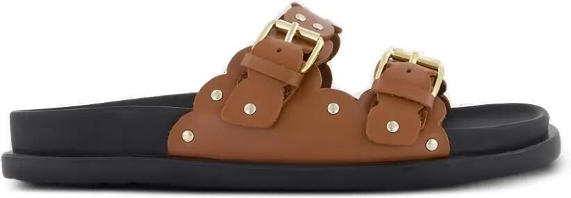 TWINSET Kids Gewelfde sandalen met gesp Bruin - Foto 3