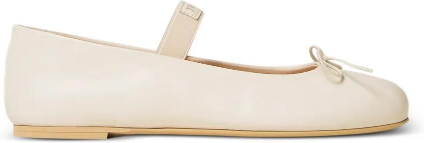 TWINSET Kids Leren ballerina's Beige