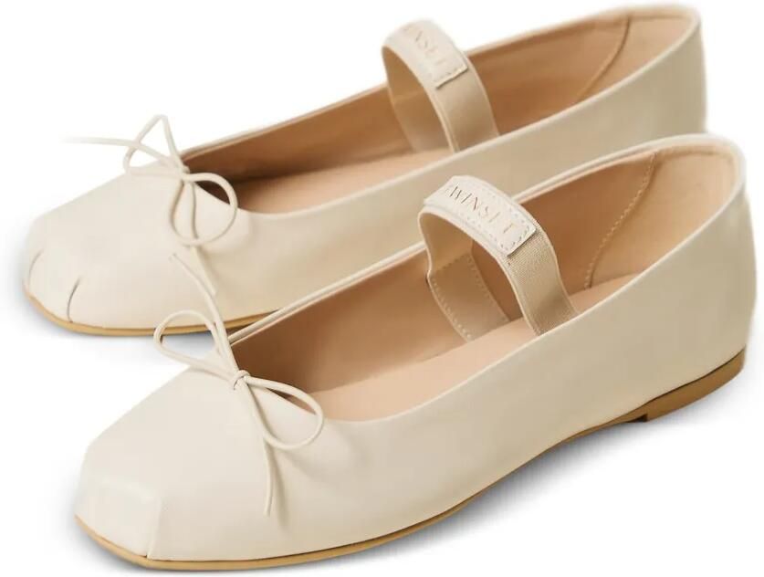 TWINSET Kids Leren ballerina's Beige - Foto 3