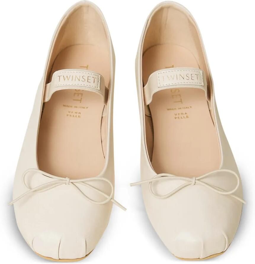 TWINSET Kids Leren ballerina's Beige - Foto 2