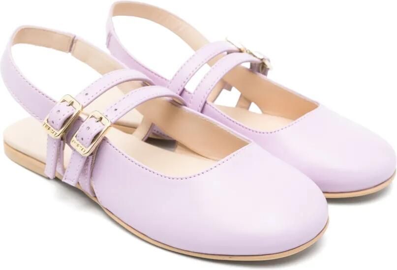 TWINSET Kids Leren ballerina's Paars