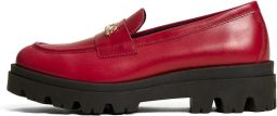 TWINSET Kids Leren loafers Rood
