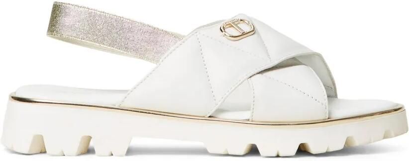 TWINSET Kids Leren sandalen Wit