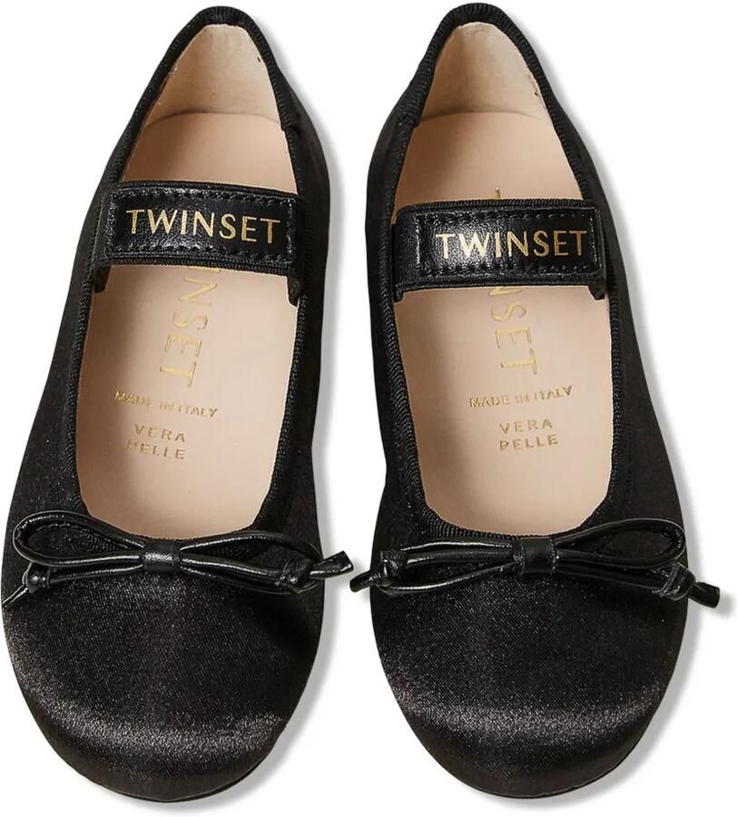 TWINSET Kids Satijnen ballerina's Zwart - Foto 2