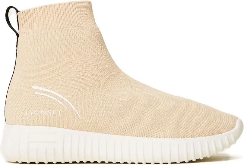 TWINSET Kids Sneakers met logoprint Beige