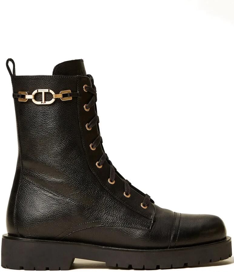TWINSET Laarzen met veters Zwart