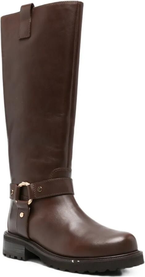 TWINSET Leren enkellaarzen Bruin - Foto 2