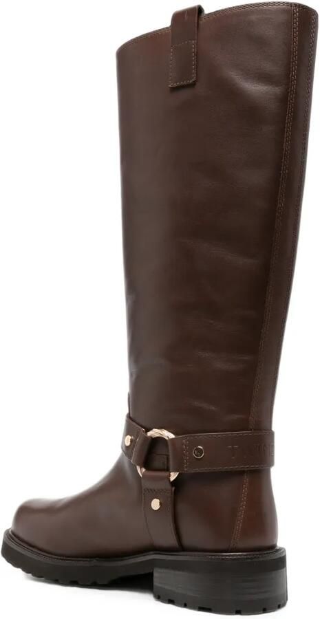 TWINSET Leren enkellaarzen Bruin - Foto 3