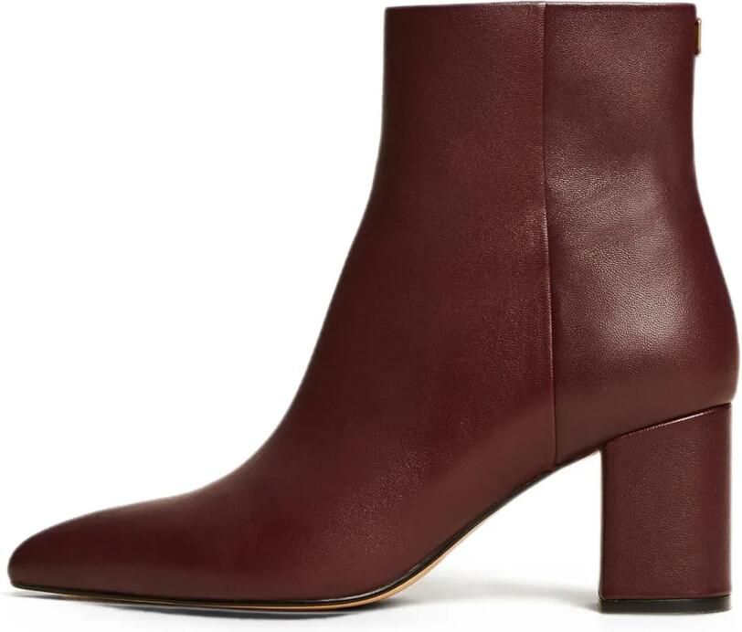TWINSET Leren enkellaarzen Rood