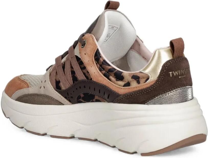 TWINSET Leren hardloopsneakers Beige - Foto 2