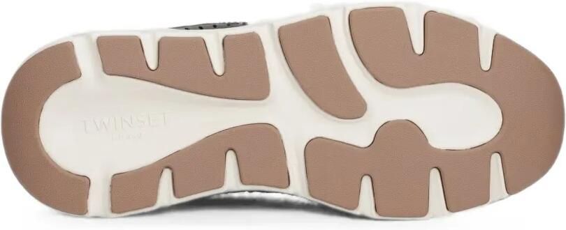 TWINSET Leren hardloopsneakers Beige - Foto 4