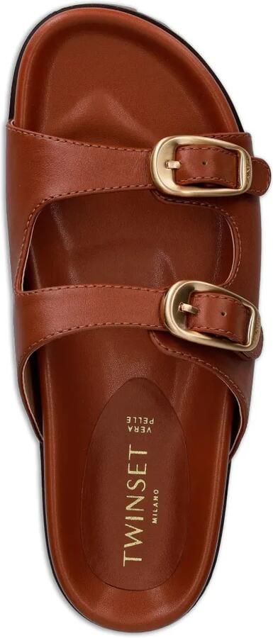 TWINSET Leren sandalen Bruin - Foto 2