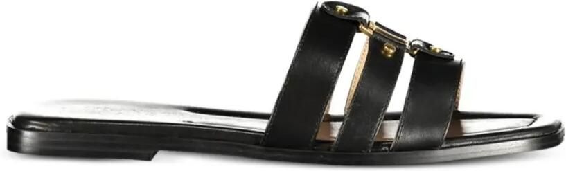 TWINSET Leren sandalen Zwart