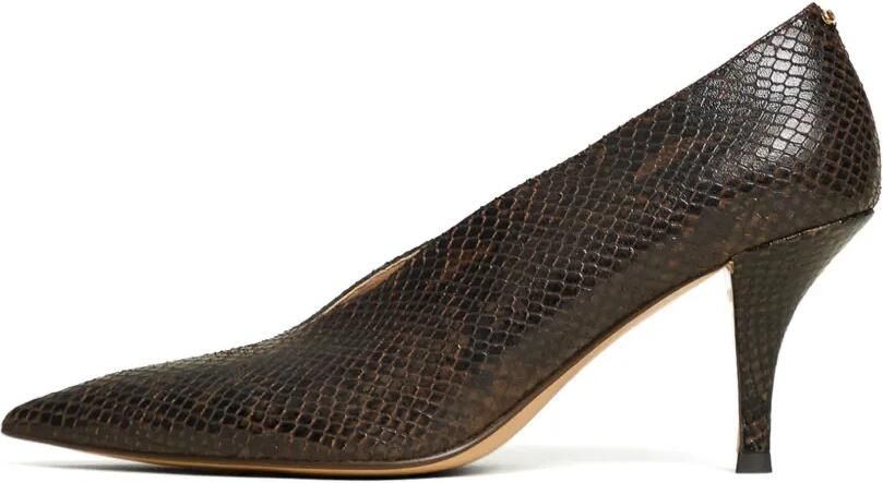 TWINSET Leren schoenen met python-print Bruin