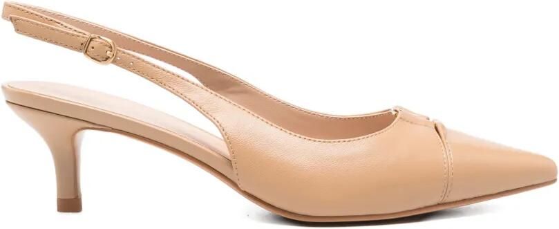 TWINSET Leren slingback pumps Beige