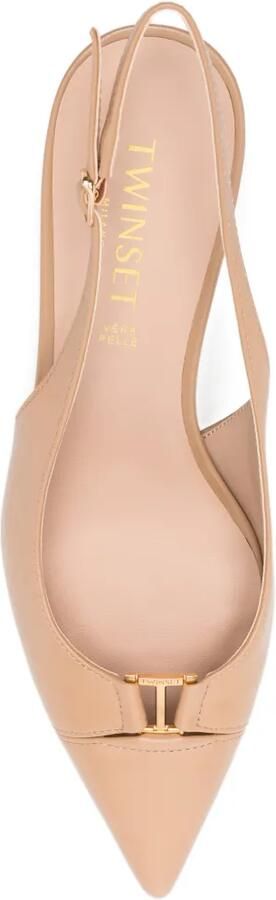 TWINSET Leren slingback pumps Beige - Foto 5