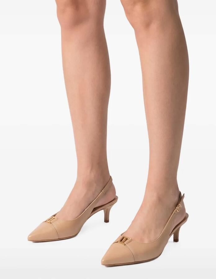 TWINSET Leren slingback pumps Beige - Foto 2