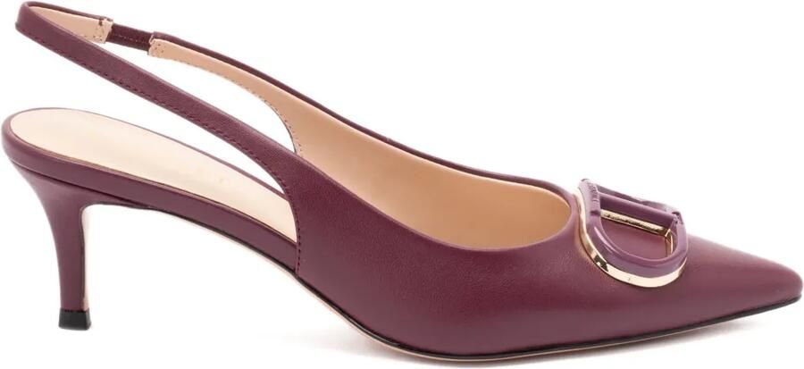 TWINSET Leren slingback pumps Paars