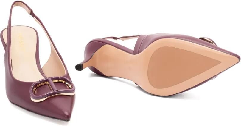 TWINSET Leren slingback pumps Paars - Foto 4