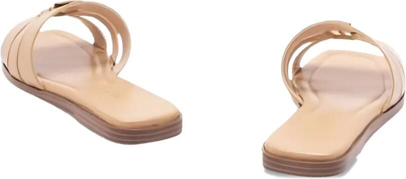 TWINSET Leren slippers met logo Bruin - Foto 2