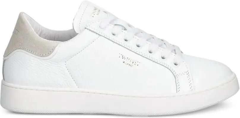 TWINSET Leren sneakers met vlakken Wit
