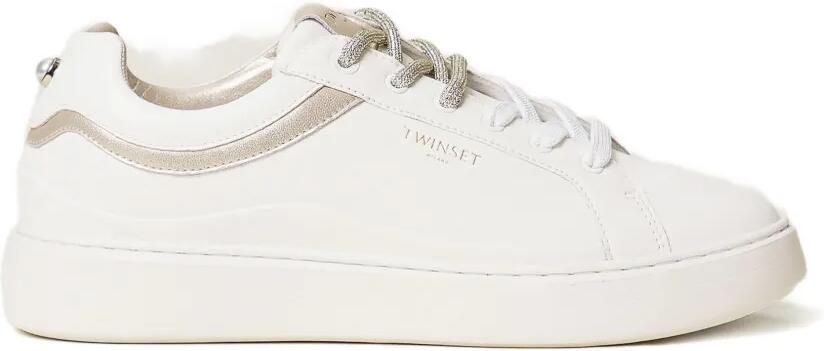 TWINSET Leren sneakers Wit