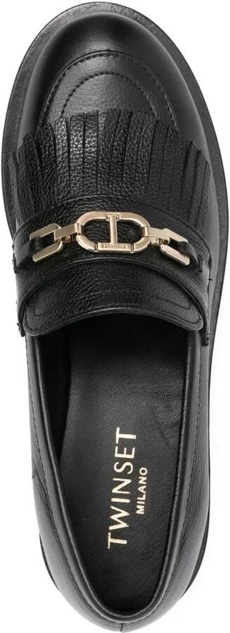 TWINSET Loafers met kwastje en logoketting Zwart - Foto 3