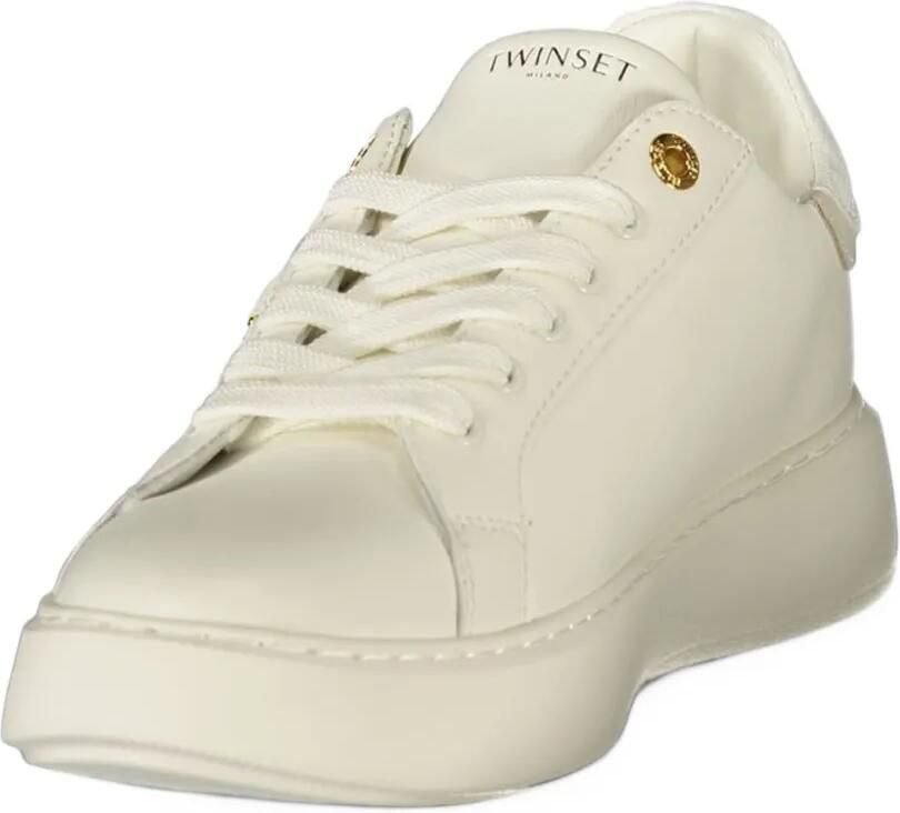 TWINSET logo-plaque platform sneakers Beige - Foto 2