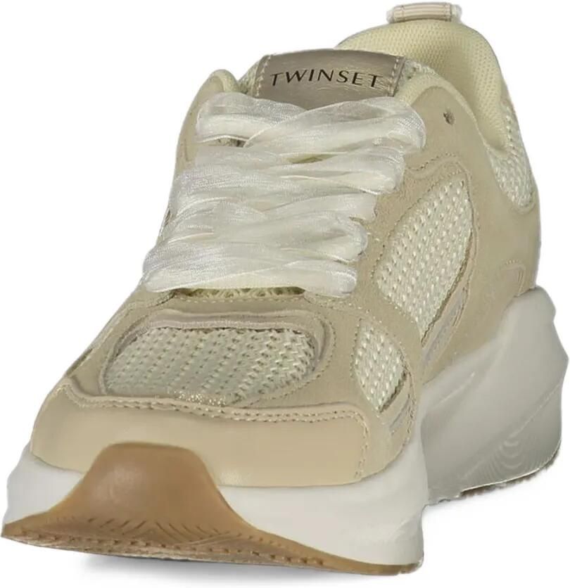 TWINSET mesh panelled sneakers Beige - Foto 2