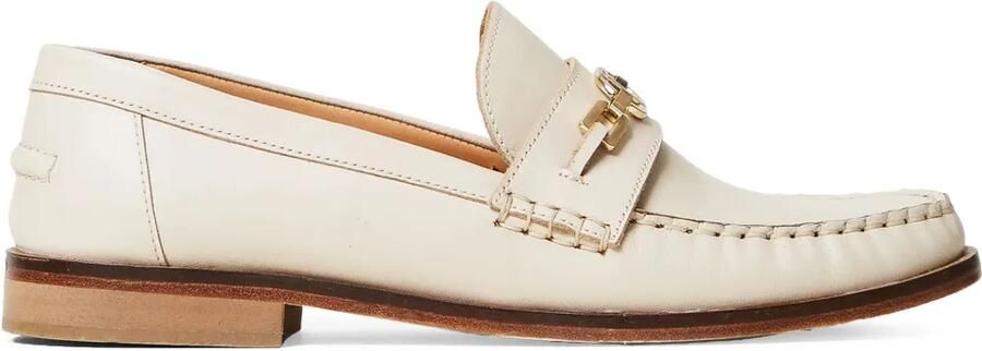 TWINSET Oval T leren loafers Wit