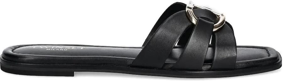 TWINSET Platte sandalen met gekruiste bandjes Zwart