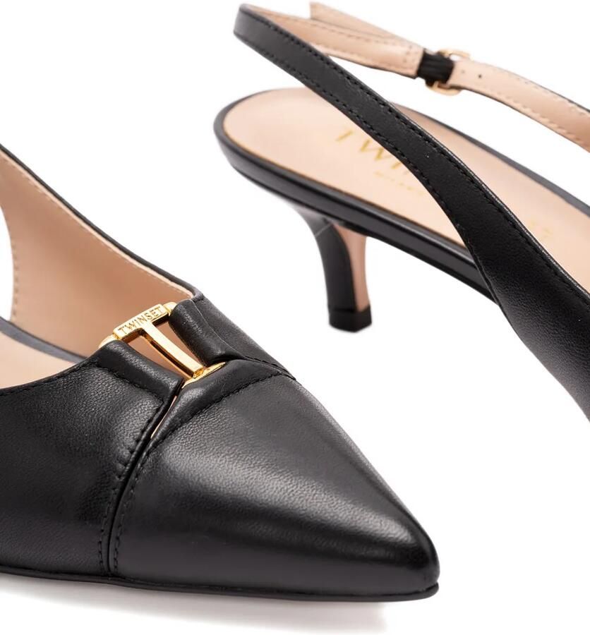 TWINSET Pumps met kitten hak en gesp Zwart