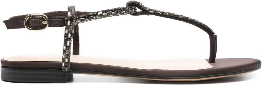 TWINSET Sandalen met kralen Bruin