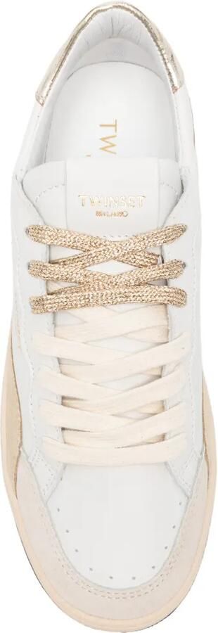 TWINSET Sandalen met metallic-effect Wit