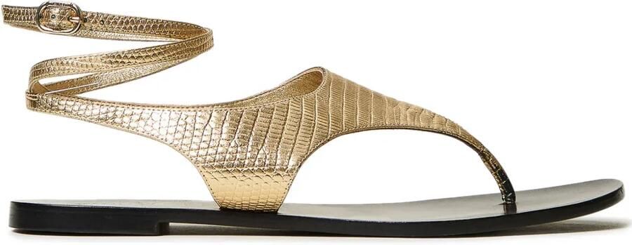 TWINSET Sandalen met metallic enkelbandjes Goud