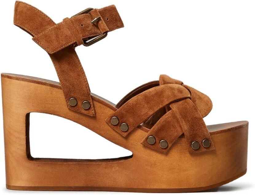 TWINSET Sandalen met plateauzool Bruin