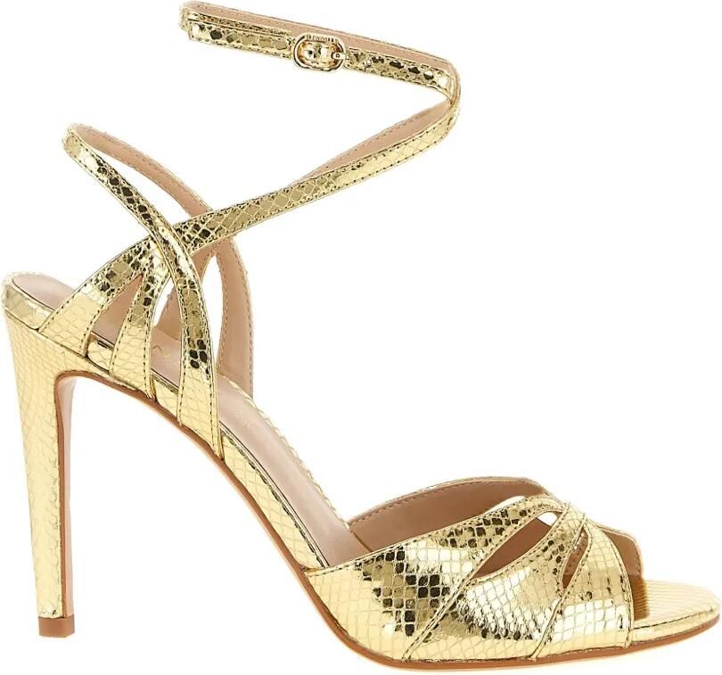 TWINSET Sandalen met slangenprint Goud